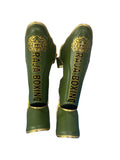 Raja Shin Guards — Oak Green (LS-2) — MMAGuy fight gear Phuket