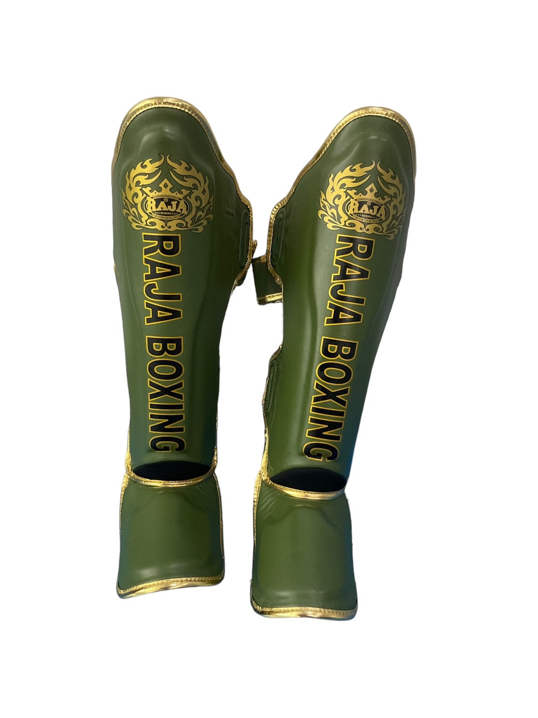 Raja Shin Guards — Oak Green (LS-2) — MMAGuy fight gear Phuket