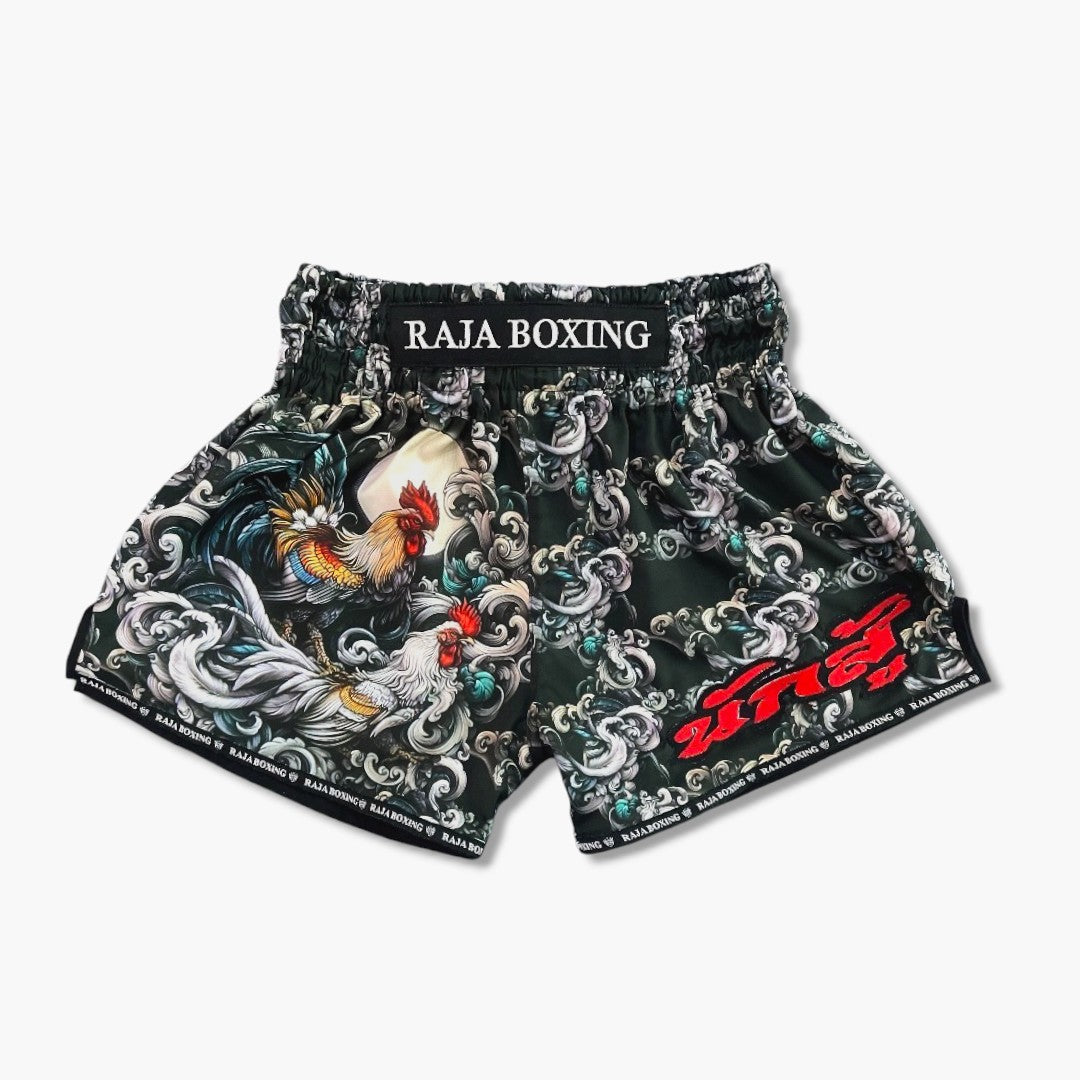 Raja Muay Thai Shorts — Fighting Rooster (SP67-001) — MMAGuy fight gear Phuket