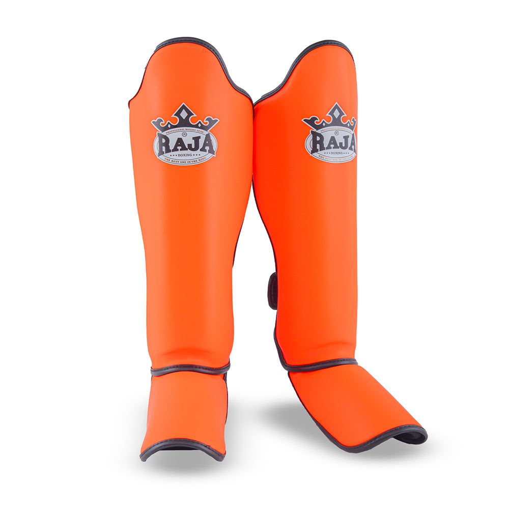 Raja Shin Guards — Lightweight Orange — MMAGuy fight gear Phuket