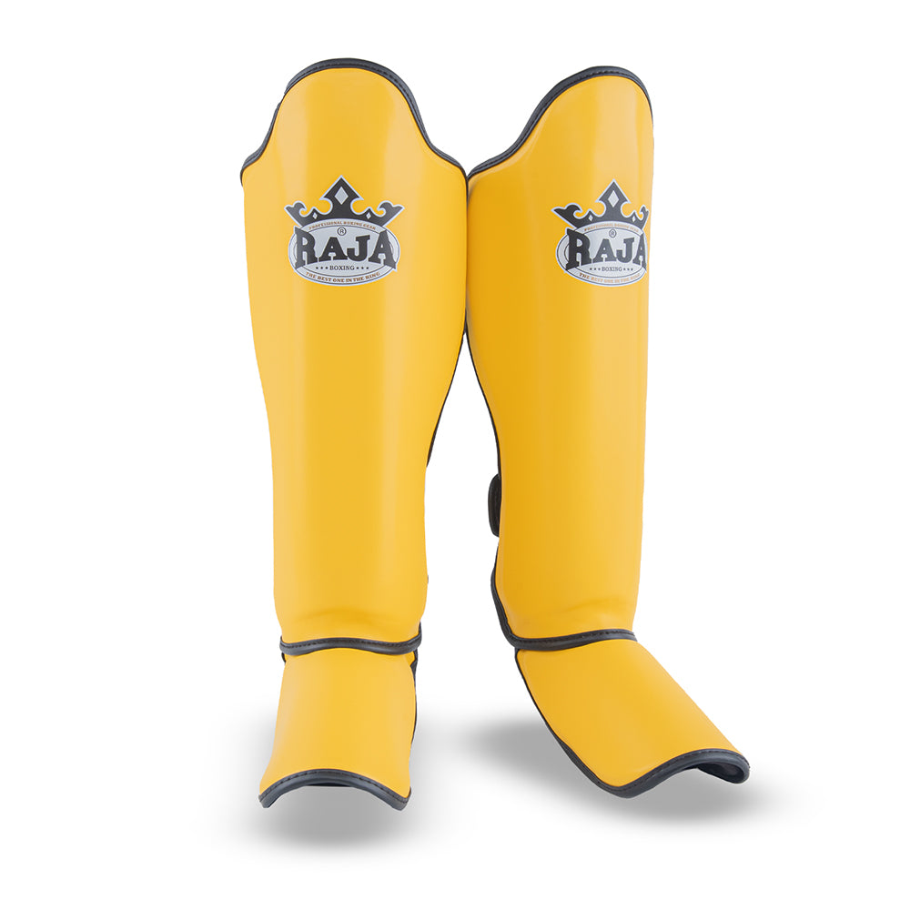 Raja Shin Guards — Lightweight Yellow — MMAGuy fight gear Phuket