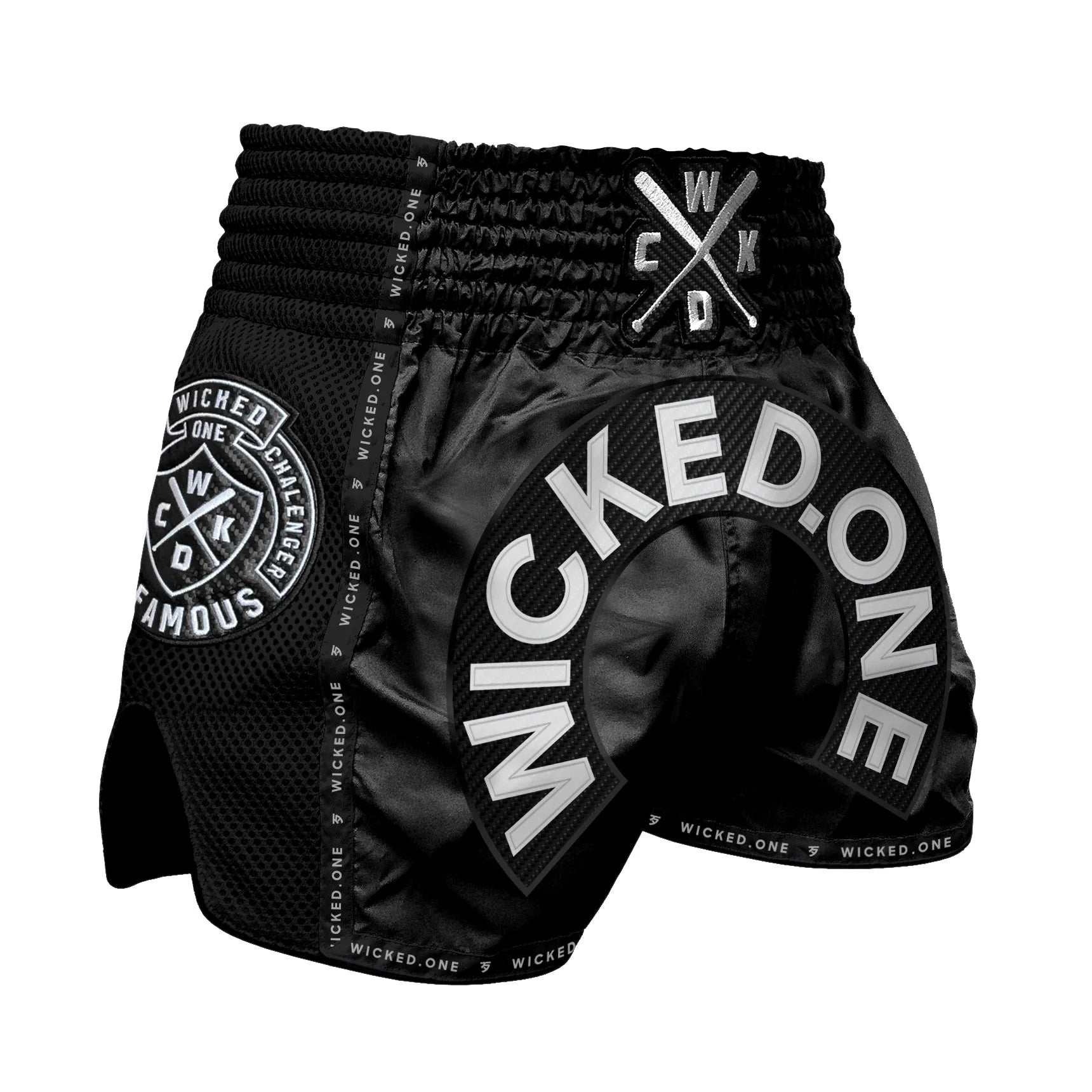Wicked1 MUAY THAI SHORT HERD BLACK