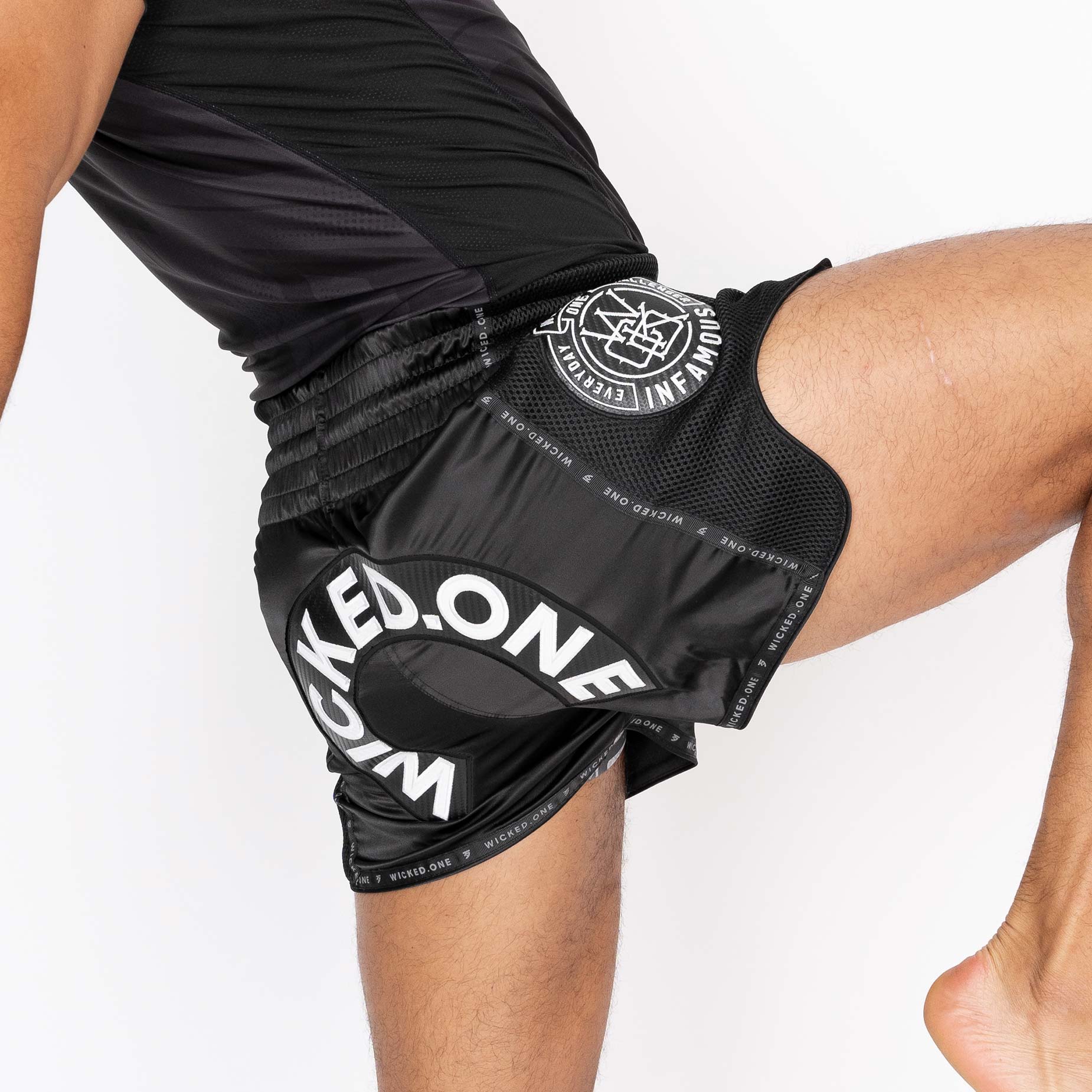 Wicked1 MUAY THAI SHORT HERD BLACK