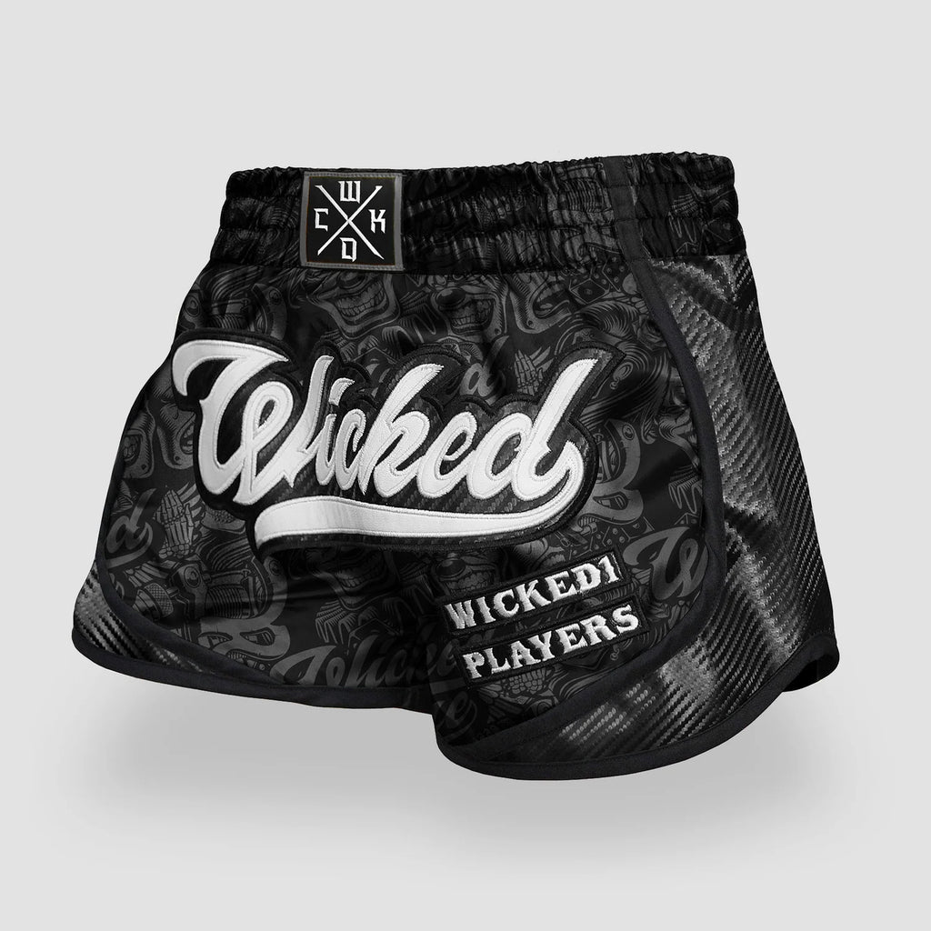 Wicked1 MUAY THAI SHORTS SQUAD PLAYER BLACK