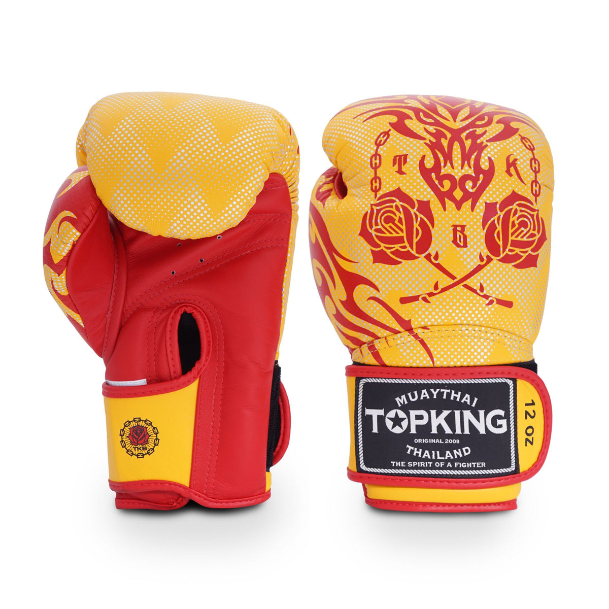 Top King Dragon Boxing Gloves Yellow