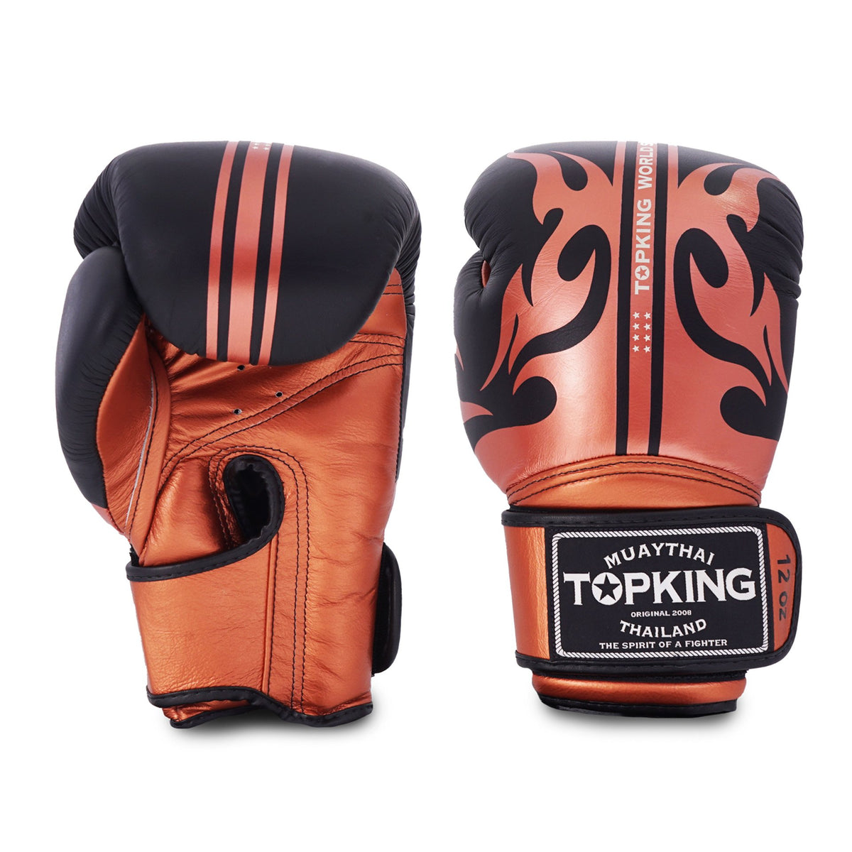 Top King World Series Boxing Gloves Copper-Black