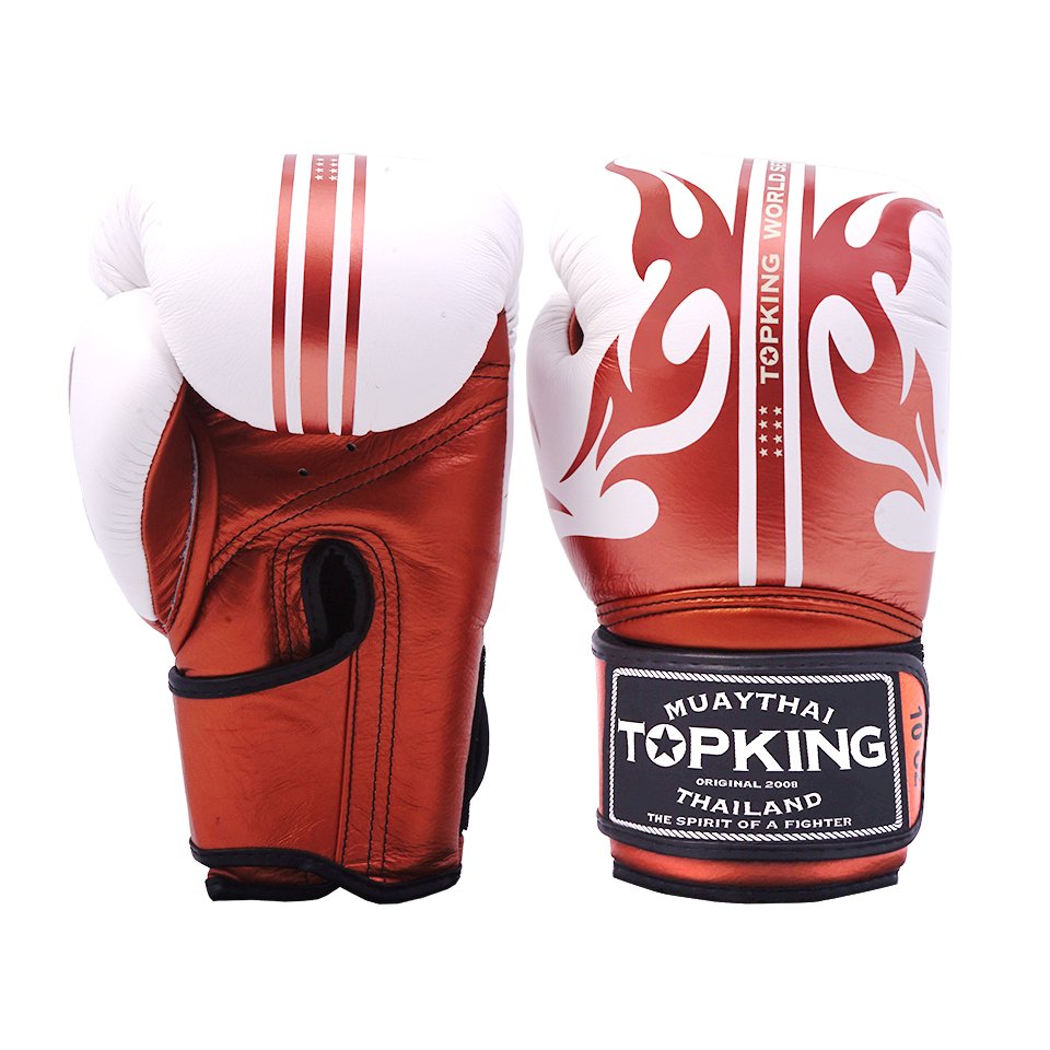 Top King World Series Boxing Gloves Copper-White