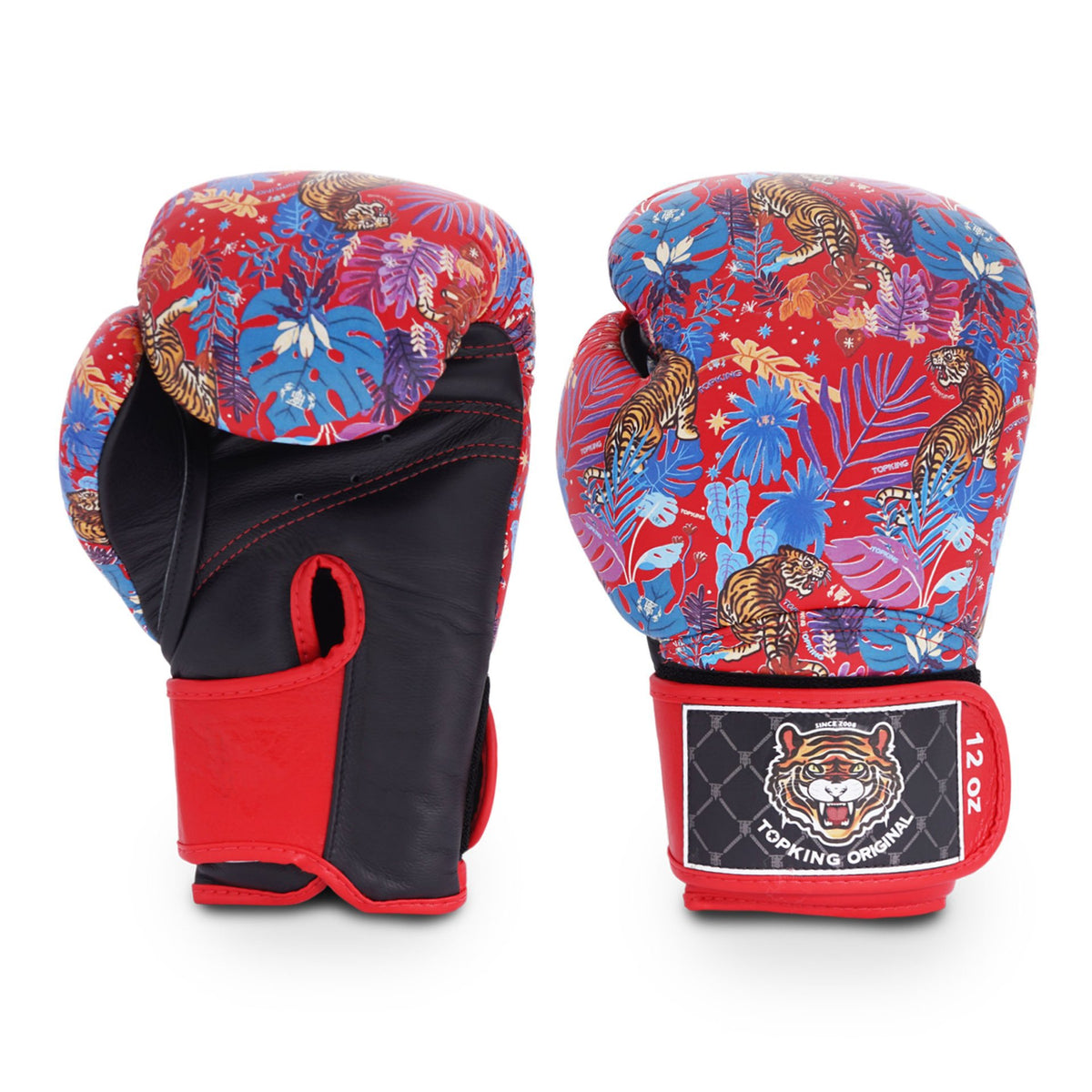 Top King Wild Tiger King Boxing Gloves Red