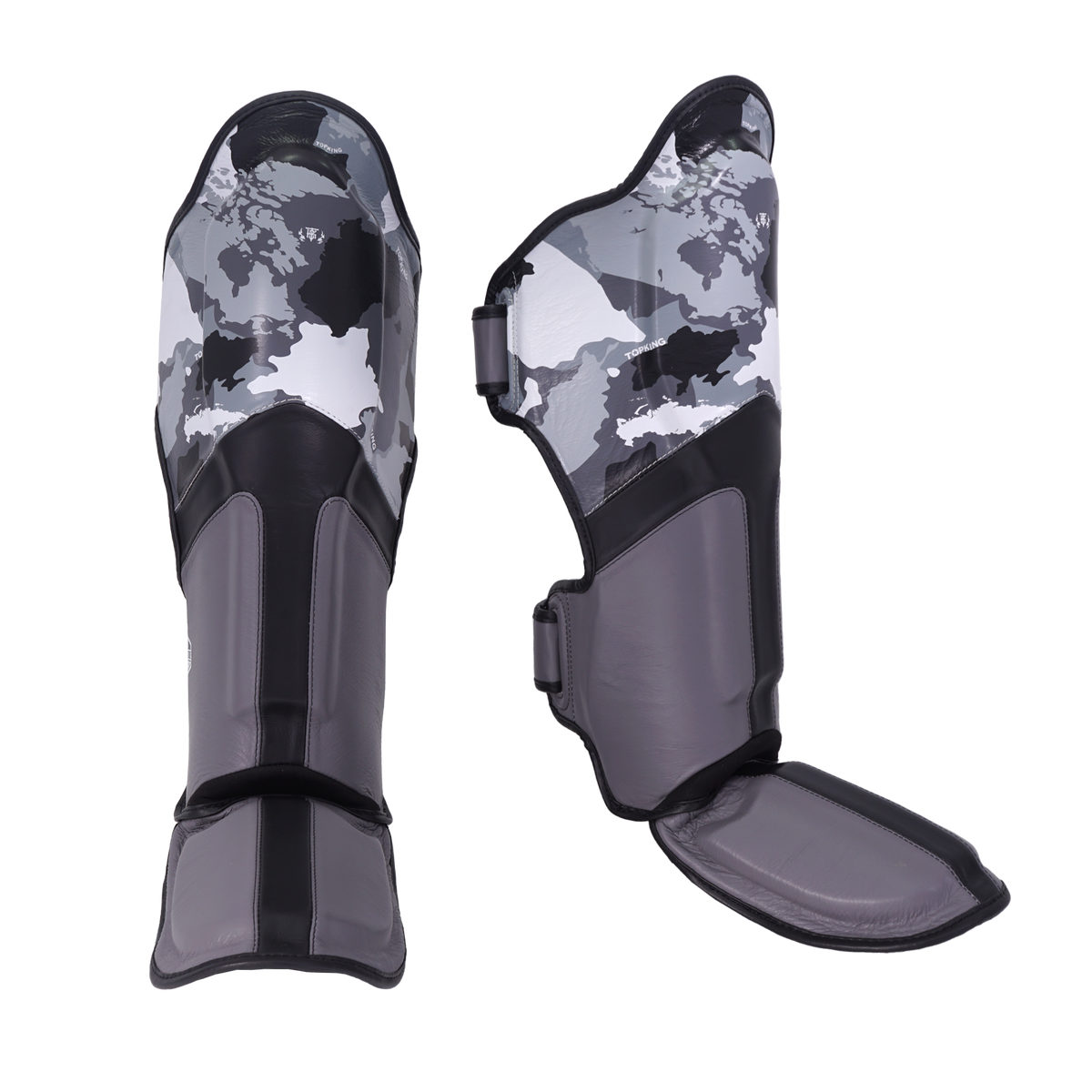Top King Camouflage Shin Guards Grey