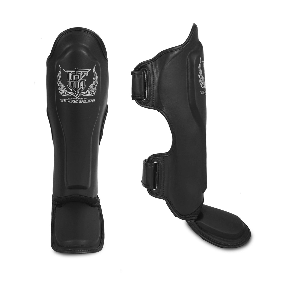 Top King Pro Shin Guards Black