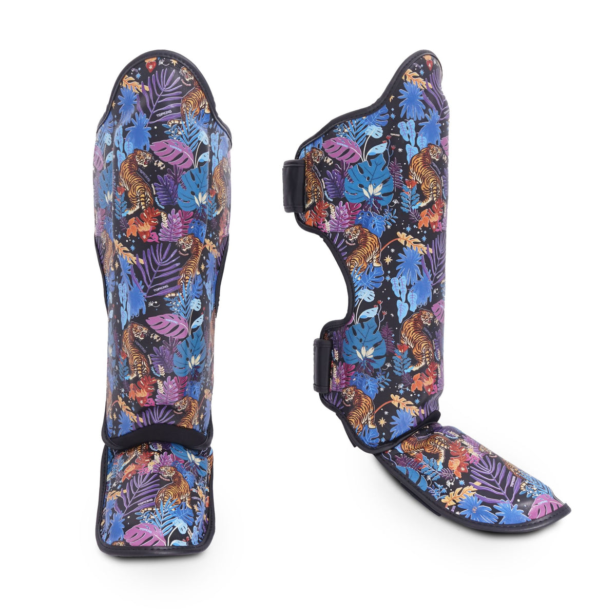 Top King Wild Tiger King Shin Guards Black
