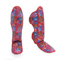 Top King Wild Tiger King Shin Guards Red