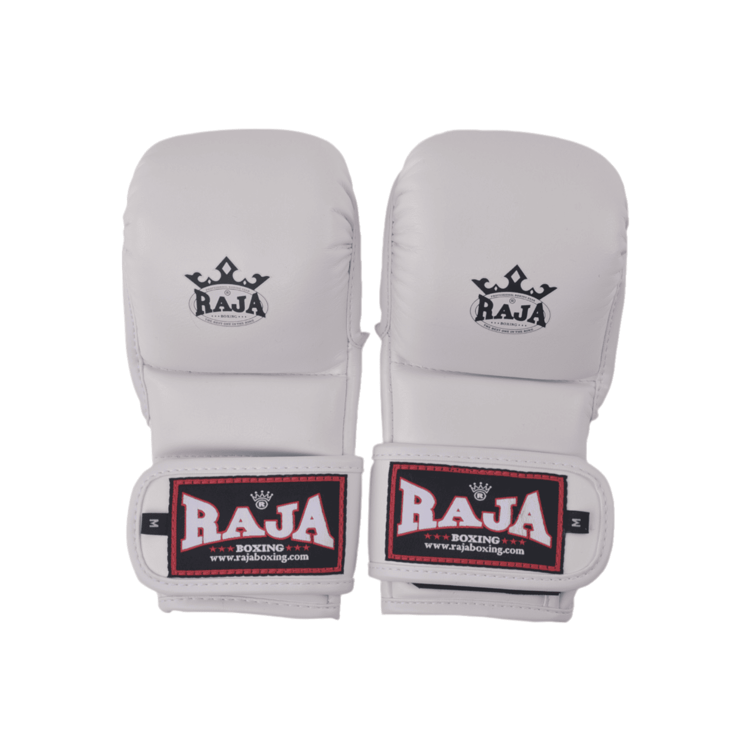 Raja MMA Gloves — Velcro White (RGG-2) — MMAGuy fight gear Phuket