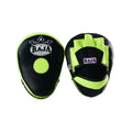 Raja Punch Mitts — Open Finger Black/Lime Green (RPM-6A) — MMAGuy fight gear Phuket