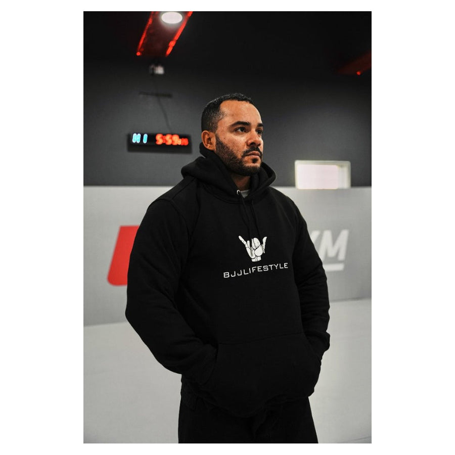 BJJ Hoodie - Roll Forever Black Cotton Armor | Bjjlifestyle — card image