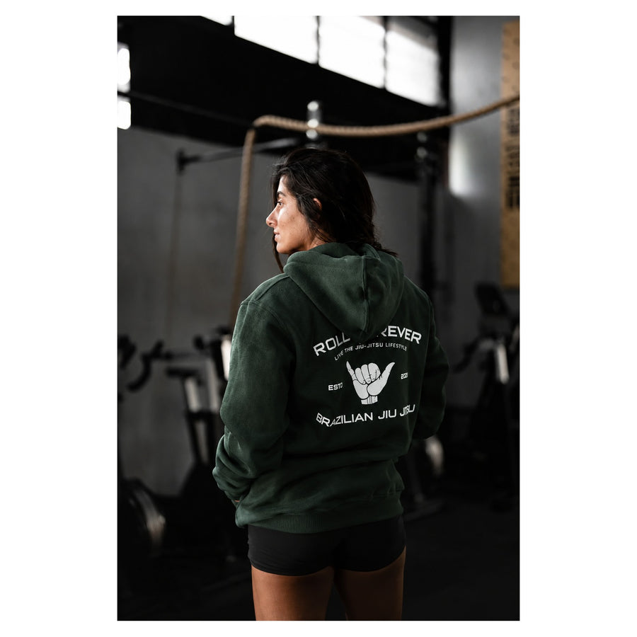 BJJ Hoodie - Roll Forever - Dark Green — card image