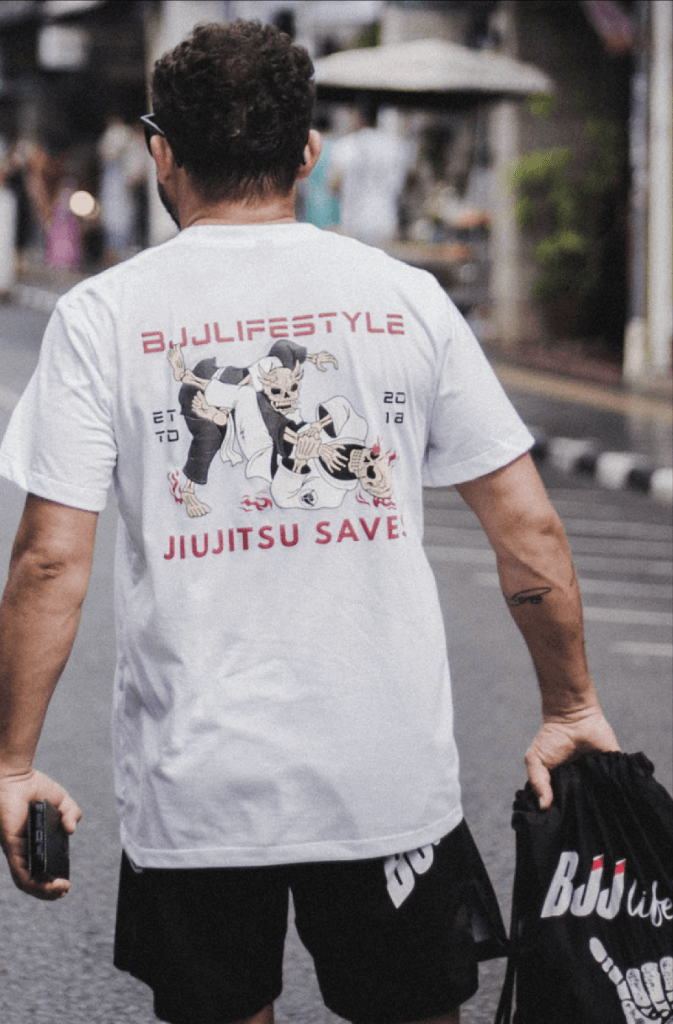 T-shirt Jiujitsu Saves - White