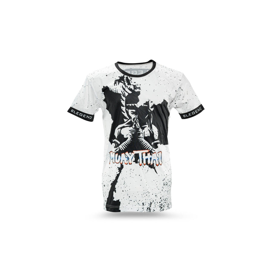 Blegend Nak Muay Dry-fit Muay Thai T-shirt White — card image