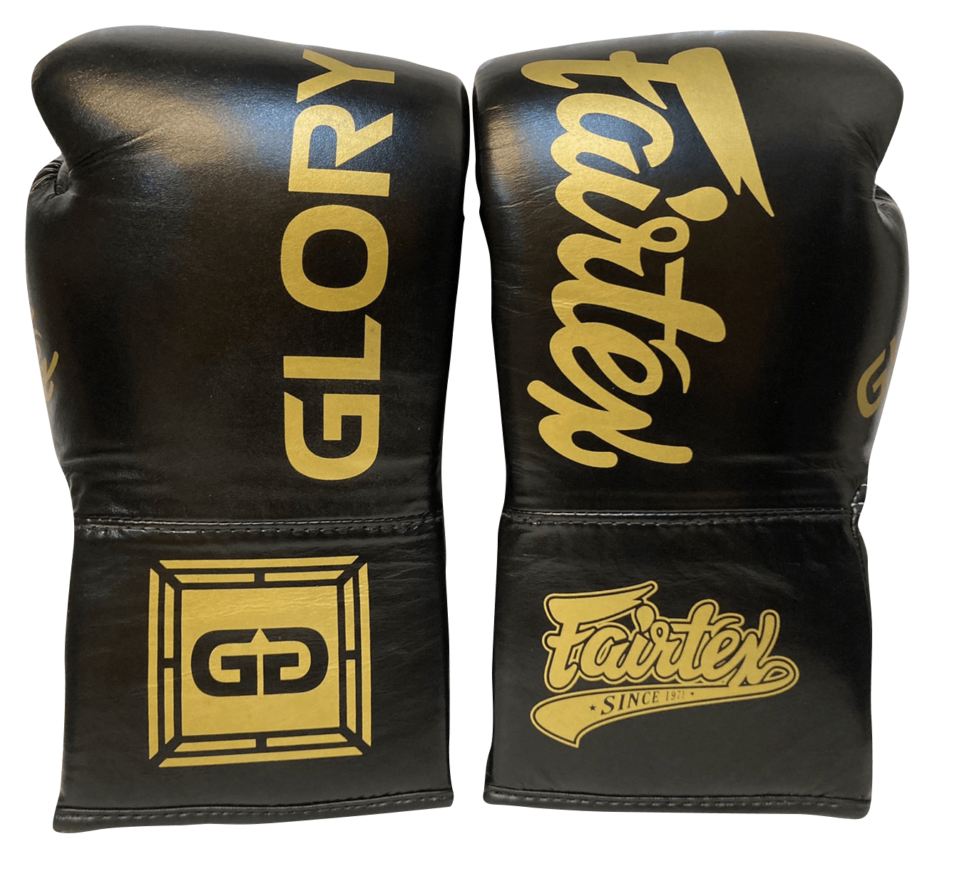 Fairtex BGLG1 GLORY Lace Up Boxing Gloves Black — MMAGuy fight gear Phuket