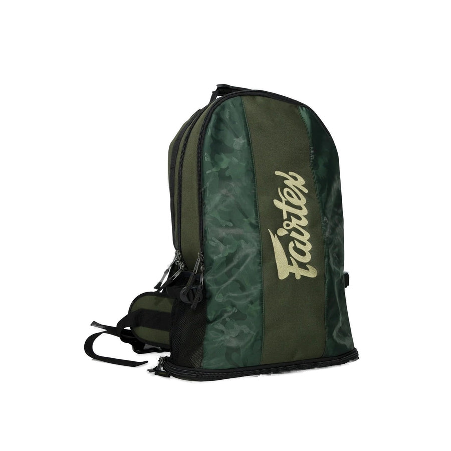 Fairtex Gym Bag Backpack 4 Black Green Camo