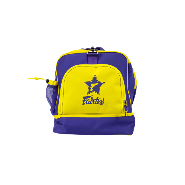 Fairtex BAG2 gym bag end view with mesh bottle pocket