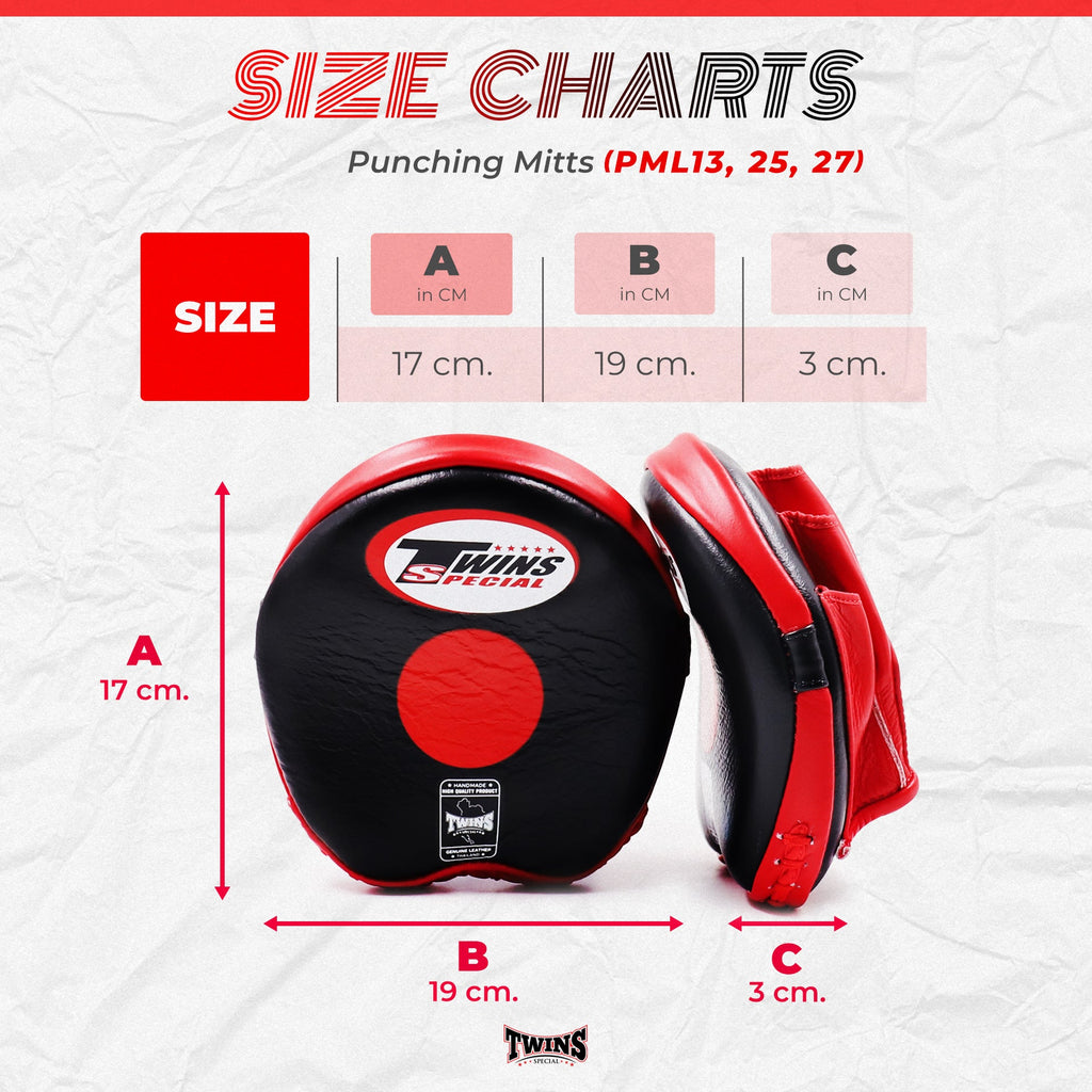 Twins Special PML13 Speed Mitts Black/Red — MMAGuy fight gear Phuket