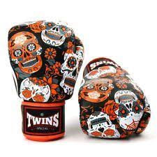 Twins Special GLOVES FBGVL3-53 SKULL ORANGE/BLACK — view 3, fight gear Phuket | MMAGuy