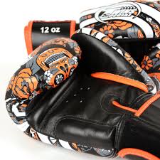 Twins Special GLOVES FBGVL3-53 SKULL ORANGE/BLACK — view 4, fight gear Phuket | MMAGuy