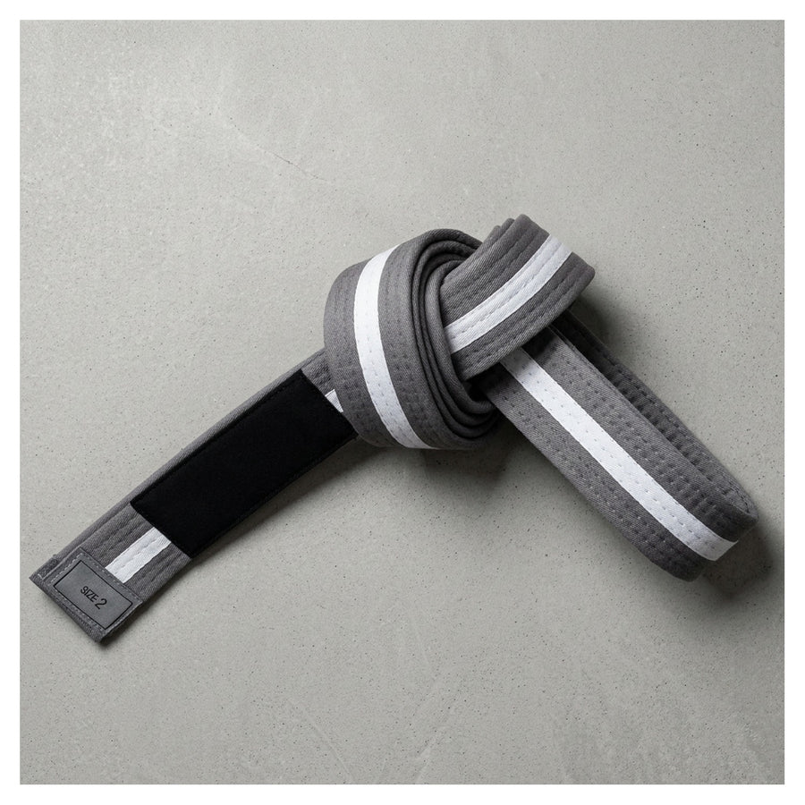 Kids BJJ Gray-White Belt - Durable Pearl Weave Armor | Bjjlifestyle — card image