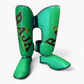 Raja Shin Guards — Standard Design Green — MMAGuy fight gear Phuket