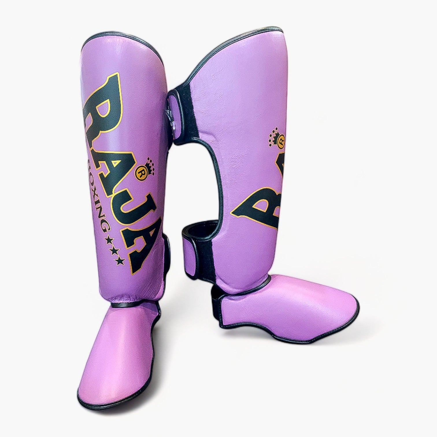 Raja Shin Guards — Standard Design Purple — MMAGuy fight gear Phuket