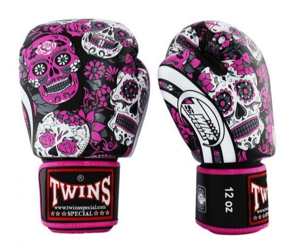 Twins Special GLOVES FBGVL3-53 SKULL PINK/BLACK — fight gear in Phuket (Chalong) | MMAGuy