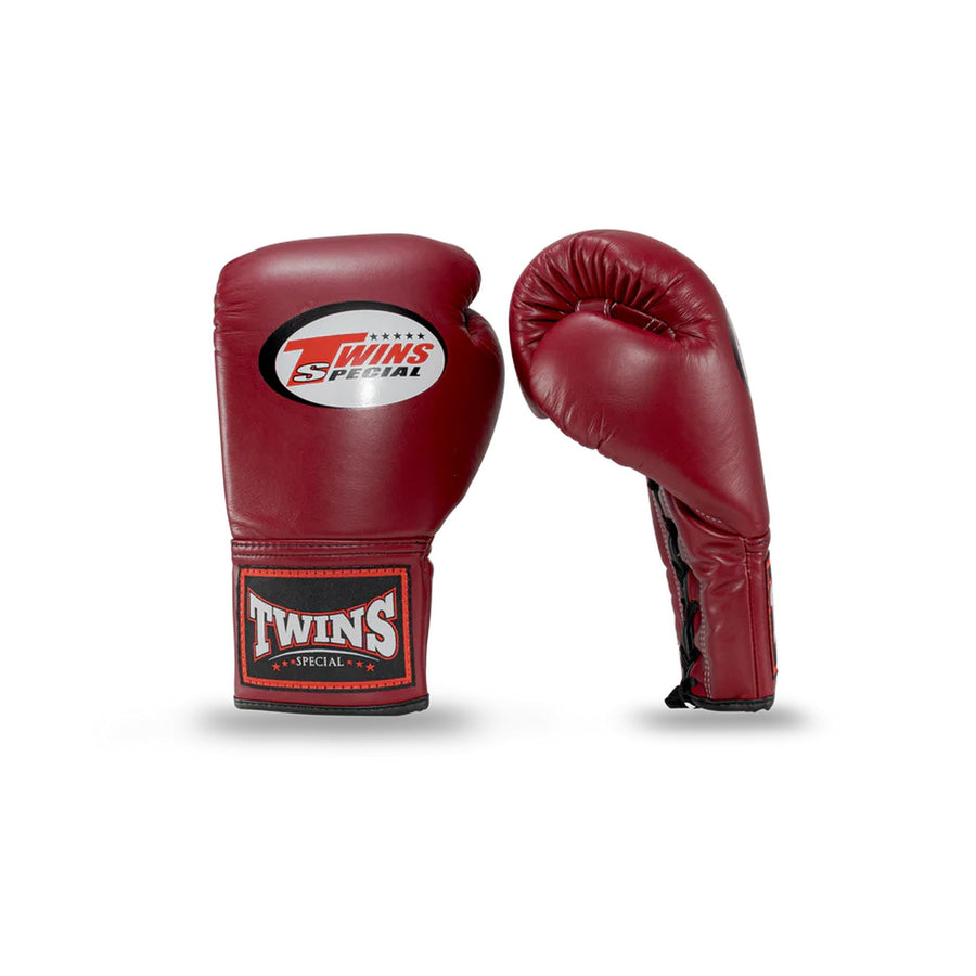 Twins Special BGLL1 Maroon Lace Up Boxing Gloves