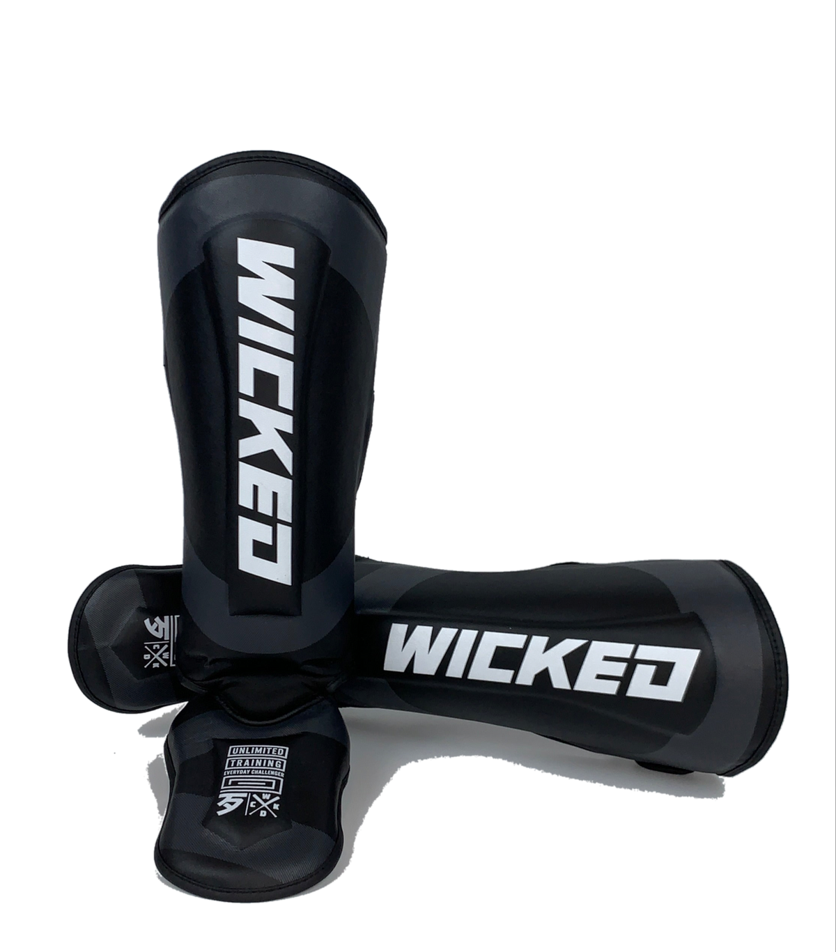 Wicked1 Shinguards KRUZ Black — fight gear in Phuket (Chalong) | MMAGuy