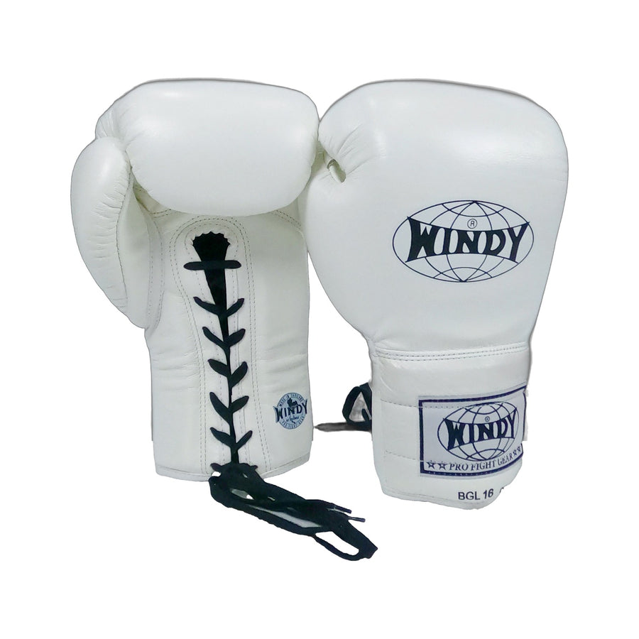 Windy Boxing Gloves Lace-up White — card image v3 (no shadow)
