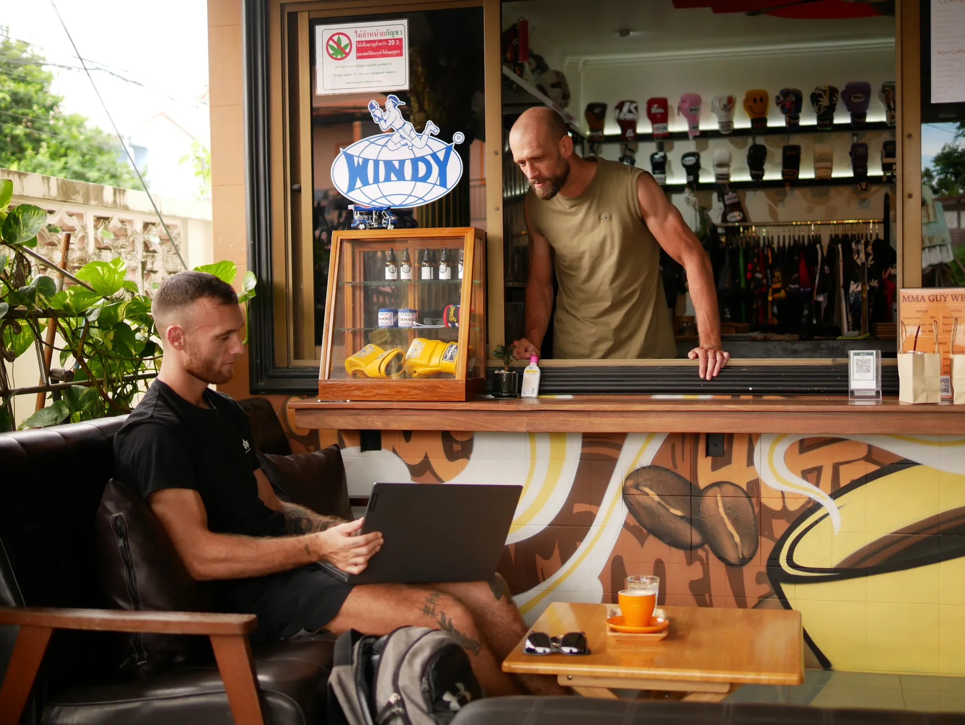 MMA Guy Cafe interior